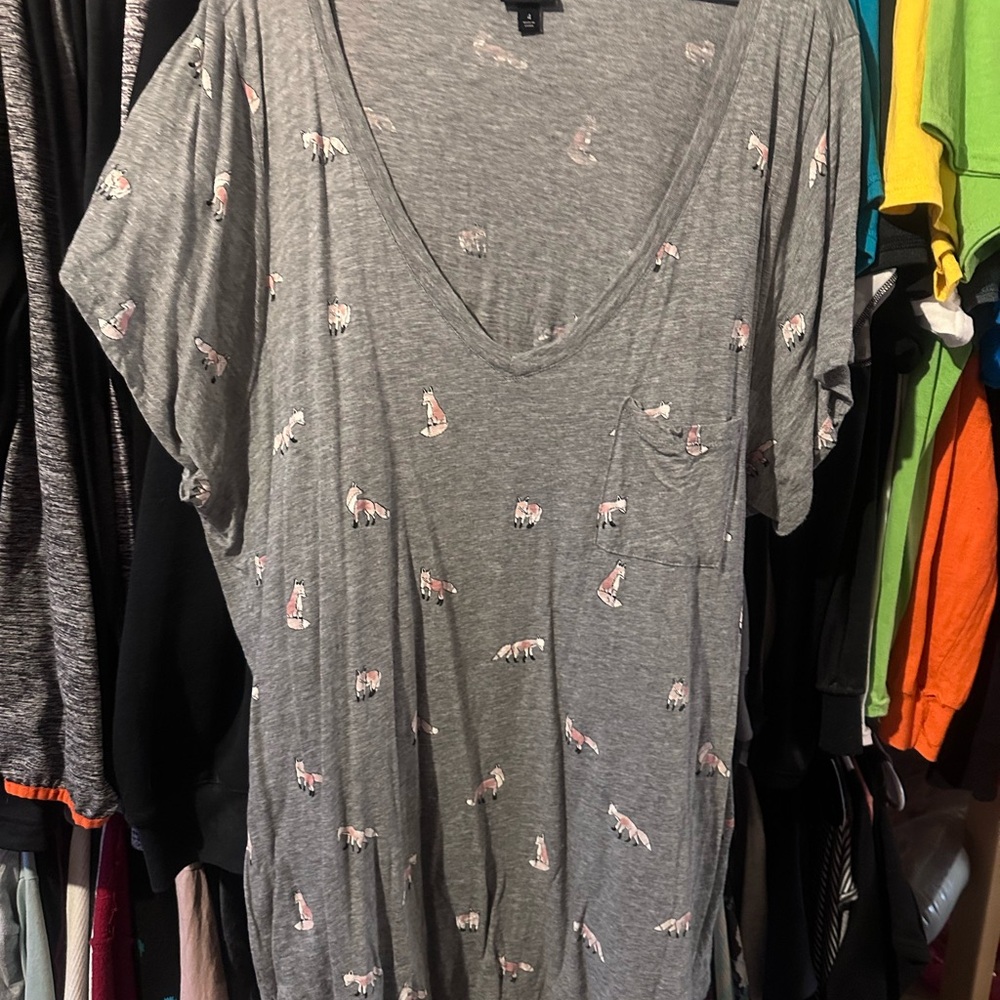 Gray Short Sleeve Women's Tee